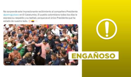 Video no evidencia recibimiento a Gustavo Petro en enero de 2025 en Catatumbo, Colombia