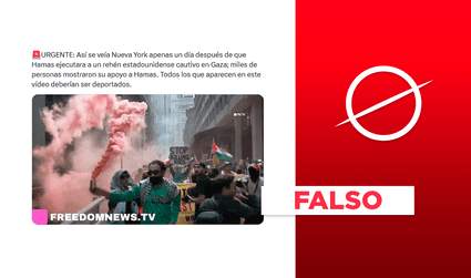 Video no muestra marcha en Nueva York por seguidores de Hamás tras la muerte de rehén estadounidense