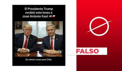 Imagen de reunión entre Donald Trump y candidato chileno José Antonio Kast no es real