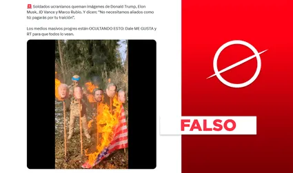 Video no muestra soldados ucranianos quemando imágenes de Donald Trump, Elon Musk y otros funcionarios