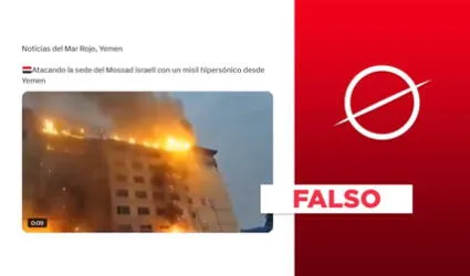 Video no muestra un ataque misilístico de los hutíes contra la sede del Mossad en Israel
