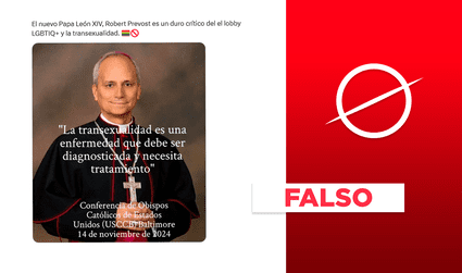 El papa León XIV no dijo que la transexualidad es una enfermedad en noviembre de 2024 en Estados Unidos