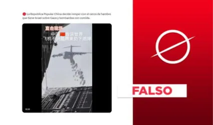 Video no muestra a aviones de China enviando ayuda humanitaria desde el aire a Gaza