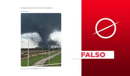 Esta imagen no corresponde al reciente tornado ocurrido en Puerto Varas, Chile