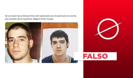 Estas fotos no corresponden al menor que disparó contra el precandidato colombiano Miguel Uribe Turbay