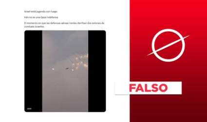 Video no muestra el derribo de aviones de Israel por parte de la Defensa Aérea de Irán