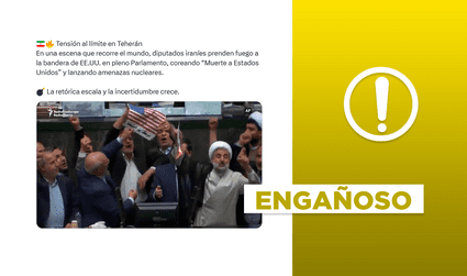 Autoridades iraníes sí quemaron una bandera de Estados Unidos, pero no durante 2025