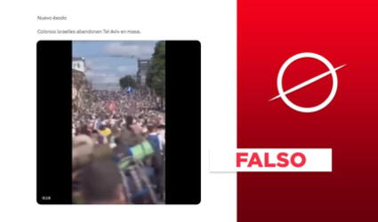 Video no muestra un "éxodo" de israelíes desde Tel Aviv tras el ataque de misiles iraníes