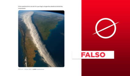 Es falsa esta imagen de la ola polar que llegó a Argentina en junio de 2025