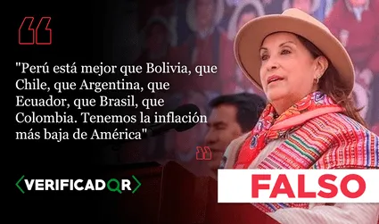 Es falso que el Perú tenga la inflación más baja de América a junio de 2025, como dijo Dina Boluarte