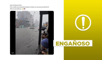 Video no corresponde a las inundaciones registradas en Nueva York en julio de 2025