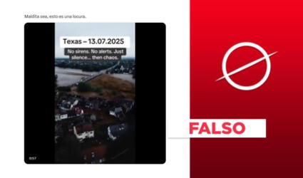 Este video no corresponde a las inundaciones en Texas de 2025: fue creado con IA