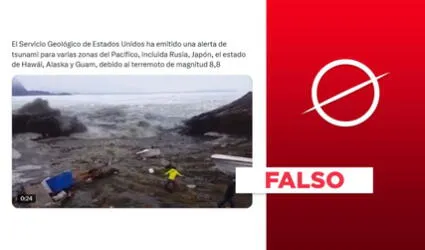 Este video de un tsunami no se relaciona con el terremoto del 30 de julio de 2025 en Rusia