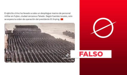 Video no muestra un despliegue masivo del ejército de China para invadir Taiwán en 2025