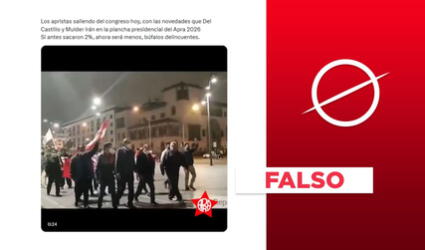 Video no expone una marcha de simpatizantes del APRA con miras a las elecciones generales de 2026