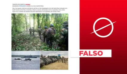 Estas imágenes no muestran la llegada de soldados peruanos a la isla Santa Rosa por el conflicto con Colombia