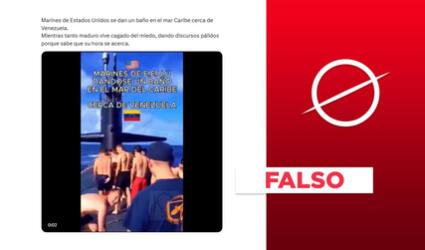 Video no muestra a marines de Estados Unidos dándose un baño cerca a las costas de Venezuela