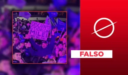 Este cartel no dice "Discapapocitados por Milei": fue modificado digitalmente