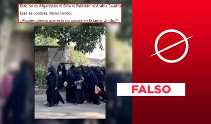 Este video no muestra a un grupo de mujeres musulmanas inmigrantes en Londres