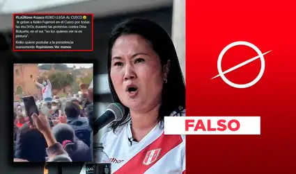 Keiko Fujimori sí fue abucheada en Cusco, pero no en octubre de 2025: el video es de mayo de 2021