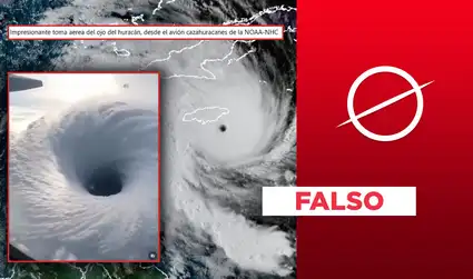 Este video no muestra el ojo del Huracán Melisa a través de un avión: fue hecho con IA