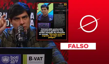 Victor Caballero 'Curwen' no dijo que "necesito policías urgente, mi vida corre peligro": narrativa es falsa