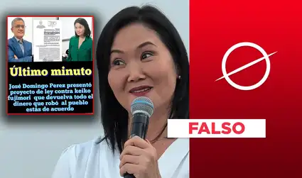 Fiscal José Domingo Pérez no envió proyecto ley para que Keiko Fujimori devuelva "dinero robado" al Perú