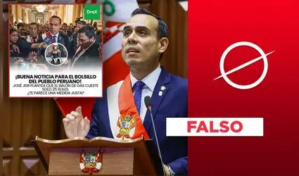 José Jerí no presentó un proyecto ley para bajar el precio del balón de gas a S/25