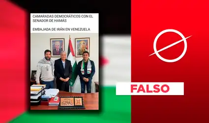 Es falso que Guillermo Bermejo y Raúl Noblecilla se hayan reunido con el "senador de Hamás": se trata del exembajador del Estado de Palestina en el Perú