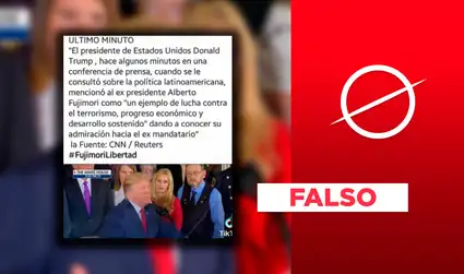 Es falso que Donald Trump hablara de Alberto Fujimori como ejemplo político en Latinoamérica: la imagen fue manipulada