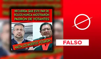 Es falso que los muertos votaron en las Elecciones Generales 2021: rumor fue desmentido por la ONPE