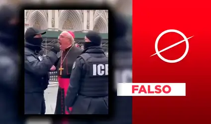 No es real este video de un obispo enfrentándose a agentes del ICE: fue generado con inteligencia artificial