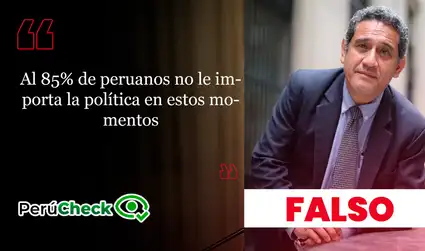 Es falso que al 85% de peruanos "no le importe la política", como afirmó el candidato Mesías Guevara