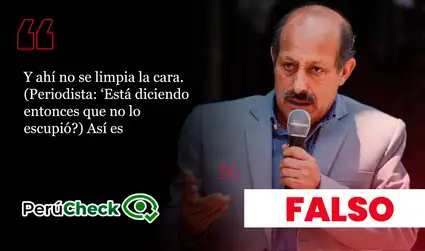 Héctor Valer sí escupió a periodista de Juliaca, aunque lo niega