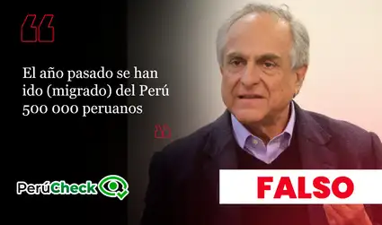 Es falso que en 2025 se haya ido del país medio millón de peruanos, como indicó el candidato Francisco Diez-Canseco