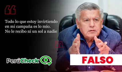 Es falso que la campaña de César Acuña sea financiada solo por él