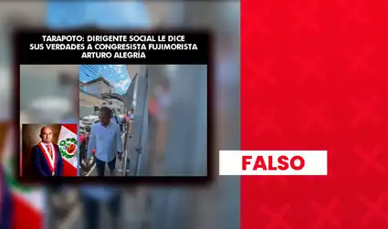 Ciudadano sí increpó a congresista Arturo Alegría en Tarapoto, pero video no es actual: ocurrió en 2024