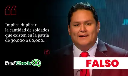 El Perú no tiene 30,000 soldados, como dijo el candidato presidencial Enrique Valderrama