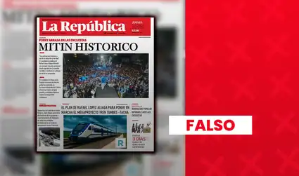 La República no publicó portada sobre mitin de Rafael López Aliaga: imagen fue manipulada