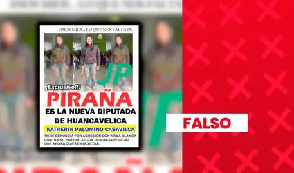 Es falso que Catherin Palomino, candidata de JP, tenga denuncias policiales por agresión con arma blanca