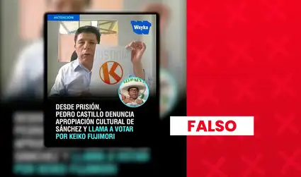 Es falso que Pedro Castillo haya pedido votar por Keiko Fujimori desde prisión: imagen fue editada