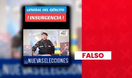Es falso que general en retiro del Ejército haya pedido nuevas Elecciones Generales 2026: video fue sacado de contexto y data de hace siete años