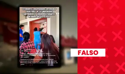Este video de estudiantes tomando una facultad de la UNMSM no es actual, sino de 2025 en la sede de Chilca