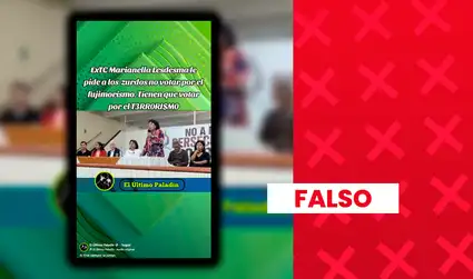 Es falso que la expresidenta del Tribunal Constitucional haya pedido votar por terroristas