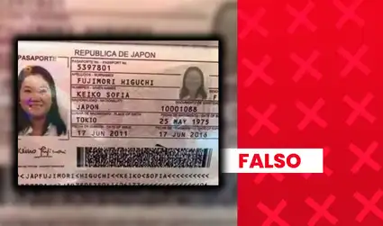 Es falsa la imagen del supuesto pasaporte japonés de Keiko Fujimori