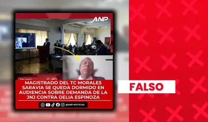 Es falso que el magistrado Francisco Morales Saravia se haya quedado dormido en audiencia ante el Tribunal Constitucional