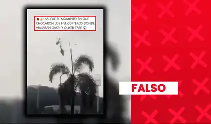 Es falso que este video corresponda al accidente de Gaspi y Oliver Tree en Brasil: se trata de una colisión de helicópteros de la marina de Malasia en 2024