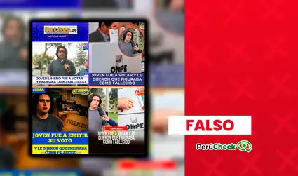 Joven elector no fue registrado como fallecido ni se le impidió votar en Surco