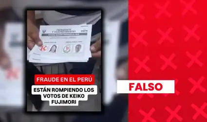 Es falso que tras la segunda vuelta se hayan roto cédulas marcadas a favor de Keiko Fujimori: se trataba de material no utilizado y su destrucción forma parte del protocolo de la ONPE
