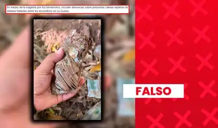 Es falso que este video muestre el hallazgo de dinero “entre los escombros de una vivienda colapsada por los terremotos de Venezuela”